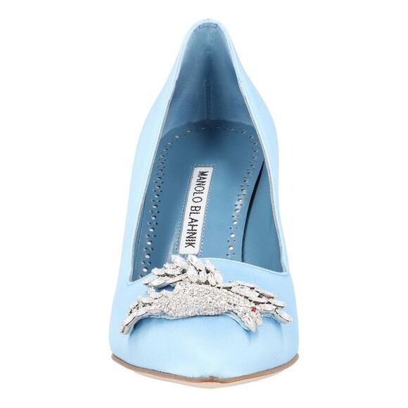 Manolo Blahnik Palos 090 Pump Blue - Picture 4 of 6